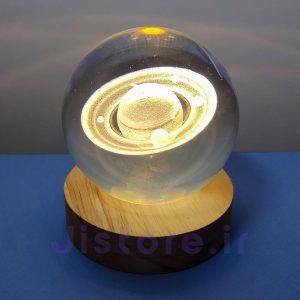 چراغ خواب مدل گوی کریستالی طرح سیاره زحل