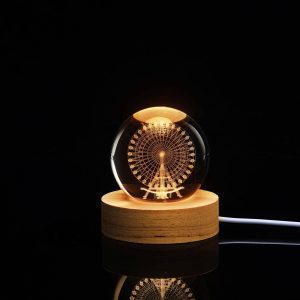 چراغ خواب گوی کریستالی طرح چرخ و فلک